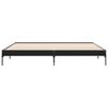 vidaXL Рамка за легло, черна, 200x200 см, инженерно дърво и метал