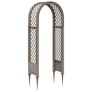 vidaXL Арка за рози с шипове Сиво 97 x 43 x 218 см ПП