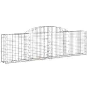 vidaXL Дъговидна габионна кошница 300x30x80/100 см поцинковано желязо
