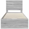 vidaXL Рамка за легло Сив Сонома 90 x 200 cm Инженерна дървесина