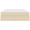 vidaXL Легло с място за съхранение и матрак с матрак Крем 140 x 200 cm