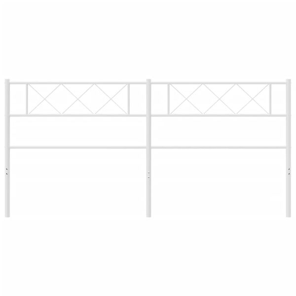 vidaXL Метална резервна табла за легло, бяла, 200 см