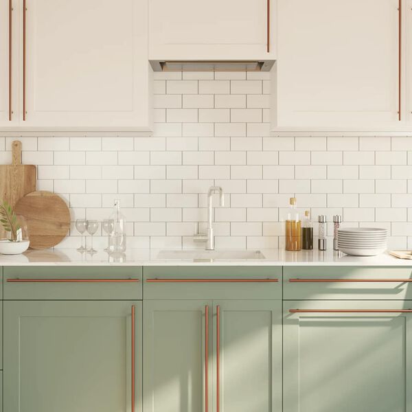 vidaXL Дръжки за шкафове, 5 бр, бронз, 480 мм, неръждаема стомана