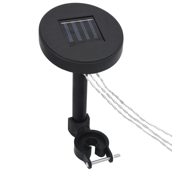 vidaXL Светещи LED стрингове за беседка със соларен панел