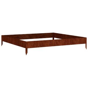 vidaXL Градинска повдигната леха 100x100x18,5 см кортенова стомана