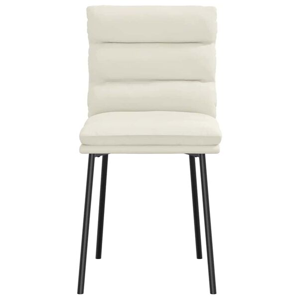 vidaXL Трапезни столове, 4 бр, кремави, кадифе