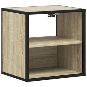 vidaXL Стенно нощно шкафче Sonoma Oak 40x31x39,5 cm