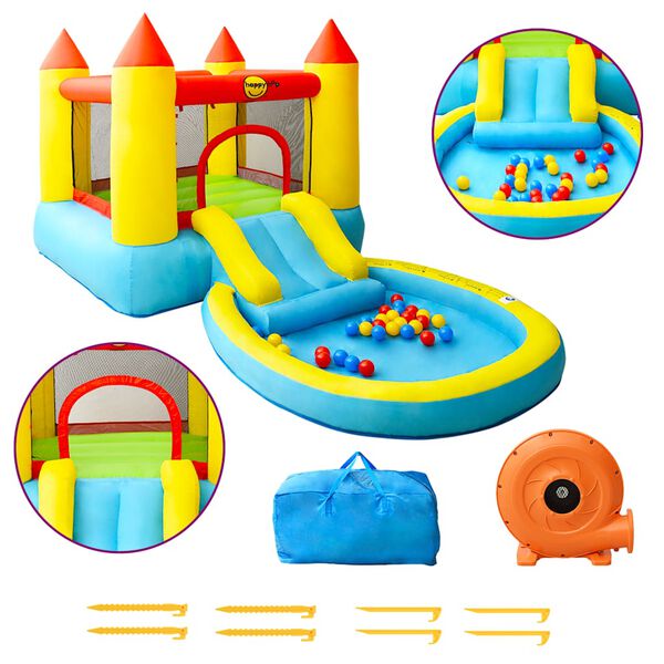 Happy Hop Надуваем батут с пързалка, 200x365x190 см, PVC