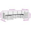 vidaXL Комплекти дивани 6 pcs Естествен Солидно акациево дърво