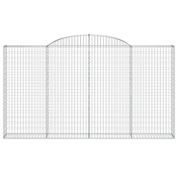 vidaXL Габионни кошници арка 7 бр 300x30x160/180 см поцинковано желязо