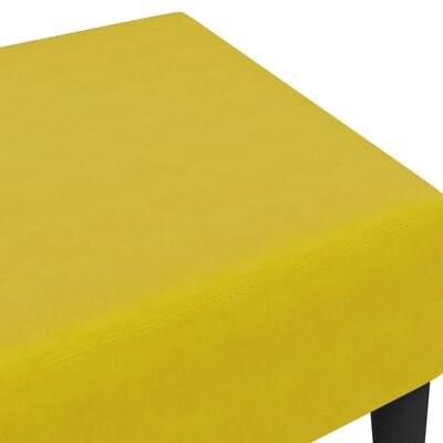 vidaXL Табуретка, жълта, 77x55x31 см, кадифе