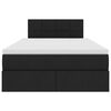vidaXL Легло с място за съхранение и матрак Черно 120 x 200 cm