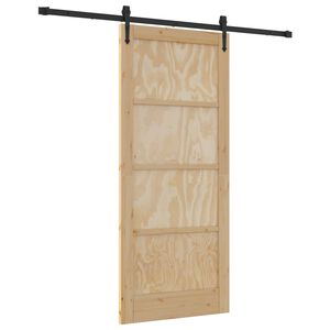 vidaXL Преплъзваща се врата ORKDAL 86 x 198,5 см Естествено и черно