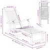 vidaXL Градински стол шезлонг с опора за крака, акациево дърво масив