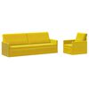 vidaXL Комплект дивани 2 pcs Жълто Кадифе