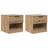 vidaXL Шкаф за легло 2 pcs Дъб 40 x 39 x 40см Инженерно дърво