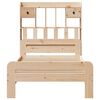 vidaXL Легло с рафтове за книги, без матрак, 75x190 см, бор масив