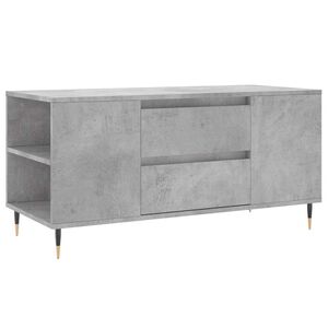 vidaXL Кафе маса, бетонно сиви, 102x44,5x50 см, инженерно дърво