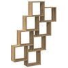 vidaXL Стенен кубичен рафт, дъб артизан 90x15x119,5см