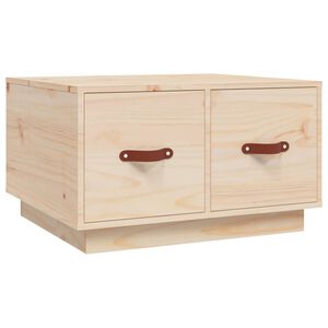 vidaXL Кафе маса, 60x53x35 см, борово дърво масив