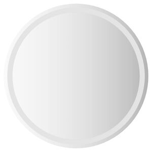 vidaXL LED огледало за баня Прозрачен &Oslash; 70 cm закалено стъкло