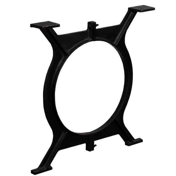 vidaXL Крака за трапезна маса, 2 бр, O-образни, чугун