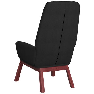 vidaXL Релакс стол, черен, текстил