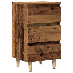 vidaXL Нощно шкафче от старо дърво 40x35x69 cm Инженерна дървесина