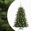 vidaXL Изкуствена коледна елха с топки 120 см 150 LED светодиода