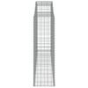 vidaXL Габионни кошници арка 17 бр 300x50x160/180см поцинковано желязо