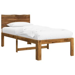 vidaXL Единично легло с табла ROSTOCK Натурално 75 x 190 cm