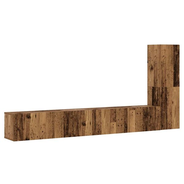 vidaXL Комплект ТВ шкафове за стенен монтаж 3 части, инженерно дърво