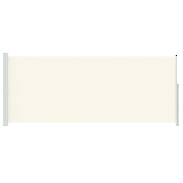 vidaXL Прибираща се дворна странична тента, 200x500 см, кремава