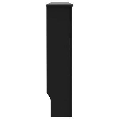 vidaXL Параван за радиатор, черен, 152x19x81,5 см, МДФ