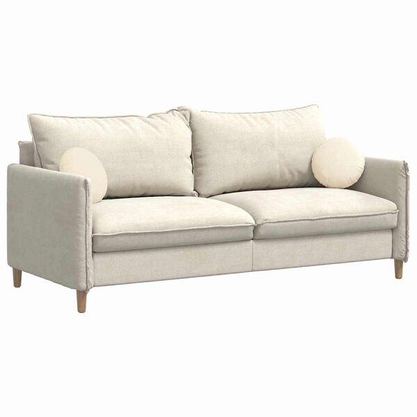 vidaXL Възглавници за седалки 2 pcs Крем Ø 30 cm Кордюрова тъкан