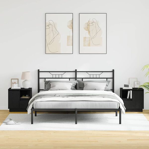 vidaXL Нощен шкаф 2 pcs Черния дъб 50 x 34,5 x 50 см. Инженерно дърво