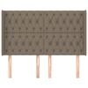 vidaXL Горна табла за легло с уши, таупе, 147x16x118/128 см, плат