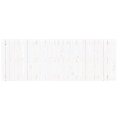 vidaXL Стенна табла за спалня, бяла, 166x3x60 см, борово дърво масив