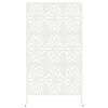 vidaXL Екран за уединение Бяло Стомана