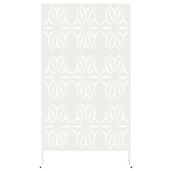 vidaXL Екран за уединение Бяло Стомана