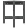 vidaXL Кафе маса, сива, &Oslash; 42,5x45 см, борово дърво масив