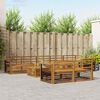 vidaXL Комплект дивани за открито 9 pcs Естествен