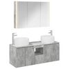 vidaXL Комплект шкафове за баня 4 pcs Бетонно сиво Инженерна дървесина