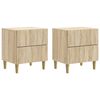 vidaXL Нощен шкаф с чекмедже 2 pcs Дъб сонома 43 x 34,5 x 48 см