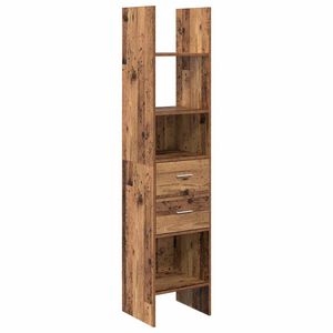 vidaXL Шкаф за книги 2 нива 40 x 35 x 180 см Инженерна дървесина