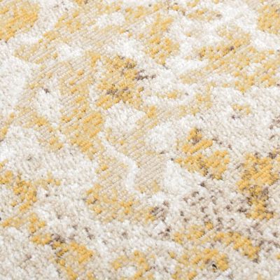 vidaXL Външен килим, плоскотъкан, 100x200 см, жълт