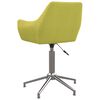 vidaXL Въртящи се трапезни столове, 2 бр, зелени, текстил