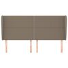 vidaXL Горна табла за легло с уши, таупе, 163x23x118/128 см, плат