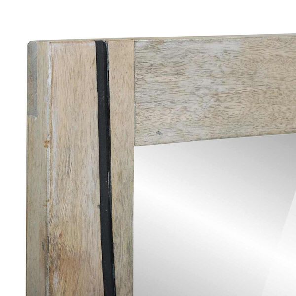 vidaXL Огледало за баня с огледало Кафяво 70 x 50 x 2,5 см