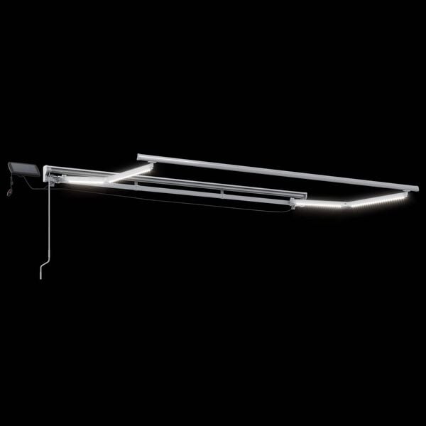 vidaXL Ръчна рамка за сенник с LEDs Бургундско червен 3 x 2 m